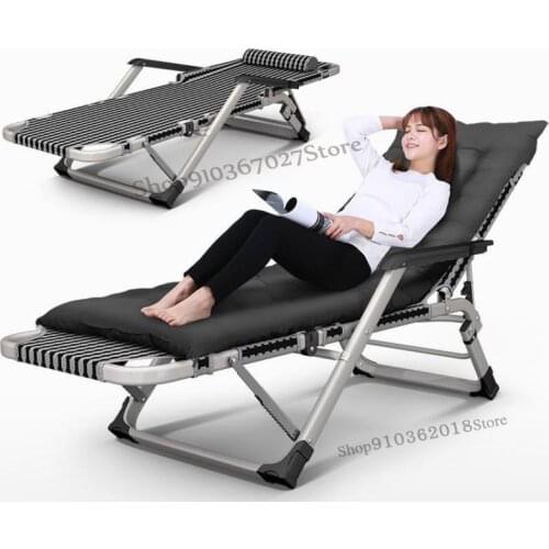 Office recliner siesta beach chair single backrest home lazy recliner lunch break folding chair portable