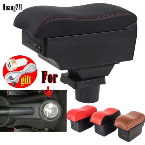For Mitsubishi Colt Armrest box central Store content box with cup holder ashtray with USB interface