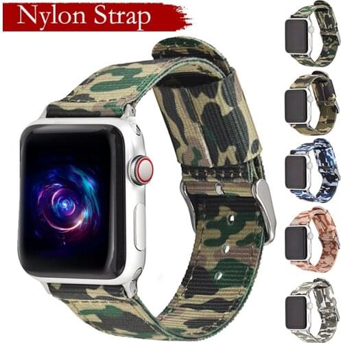 Nylon bands For Apple Watch Srap 5 band 40mm 44mm iWatch band 38mm 42mm series Sport loop Bracelet Apple watch 5 4 3 2 40 44 mm