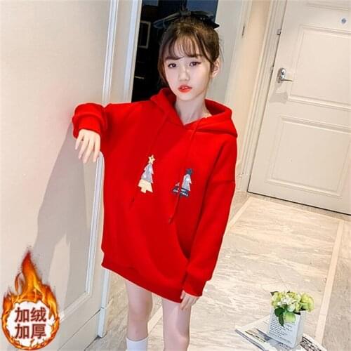 Boys' Girls' Hoodies Sweatshirts Babys Kids Outwear 2021 Classic Plus Velvet Thicken Winter Autumn Top Cotton Childrens Clothi