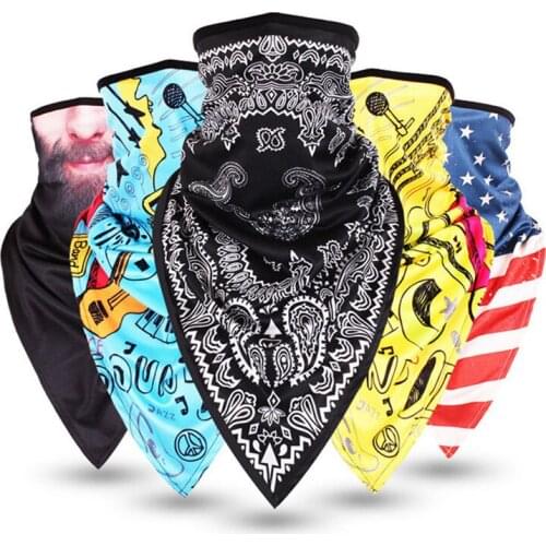 3D Printed Triangular Bibs Mask Skiing Mask Snowboarding Windproof Cycling Hiking Motorcycle Riding Bicycle Funny Grimace Scarf