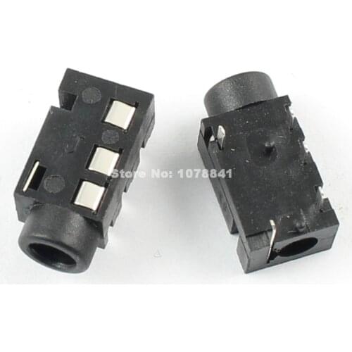 10pcs 3.5mm 1/8 Female Audio Connector 5 Pin DIP Stereo Headphone Jack PJ320E