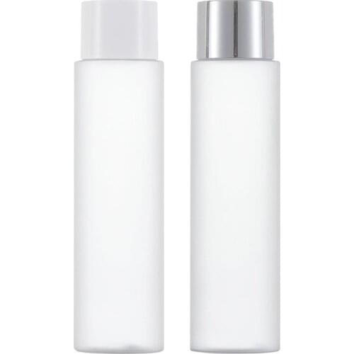 200ml frosted plastic PET BOTTLE white silver screw lid emulsion lotion toner toilet flower water essence liquid packing