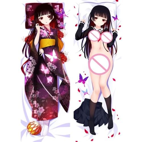 2017 update Japanese Anime Hell Girls Jigoku Shoujo Enma Ai Dakimakura body throw pillow cover case Hugging Body pillowcase