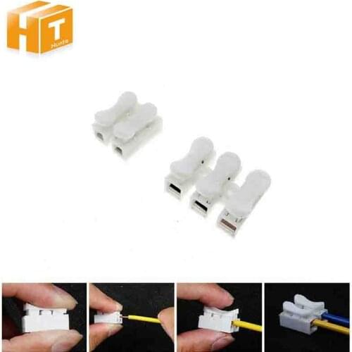 2pin / 3pin Spring Connector Easy install wire connecting no need soldering 5pcs/lot