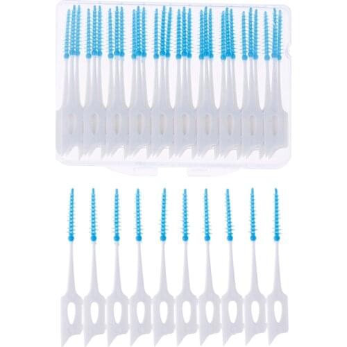 40Pcs Adults Interdental Brushes Clean Between Teeth Floss Brushes Toothpick ToothBrush Dental Oral Care Tool Dental Floss NEW