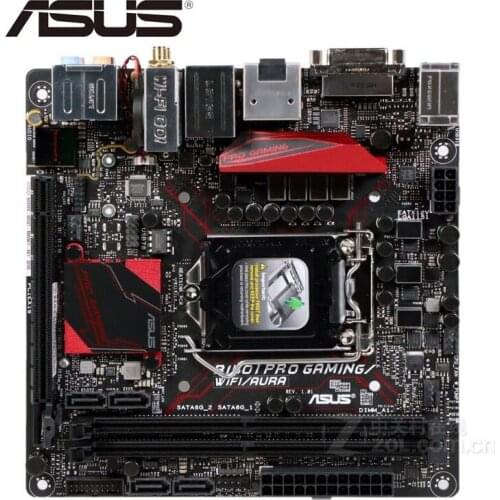 Used motherboard ASUS B150I PRO GAMING/WiFi/AURA DDR4 Socket 1151 Desktop Mainboard DDR4 mainboard