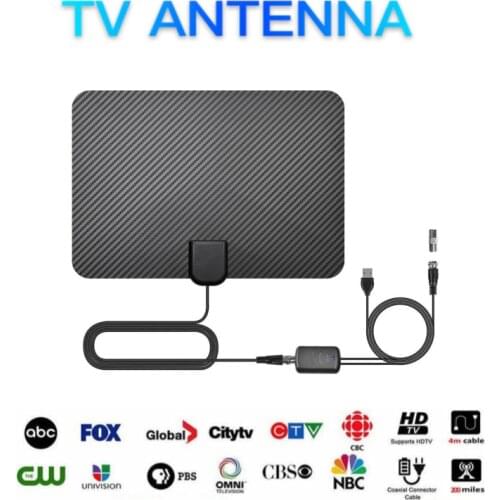 Hengshan Guy 2000 miles HD digital TV antenna with built-in super signal amplifier DVB-T2 satellite TV receiver antenna