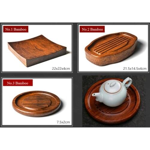 "KingTeaMall" Bamboo Tea Cup Mat / Tray 3 Variations for Chinese Gongfu Tea, Teawares, Teasets, Teatools, Gifts