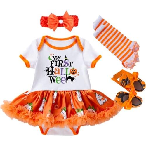 0-24M Halloween Costume Baby Girl Rompers Clothing Set Newborn Infant Girls Lace Tutu Party Jumpsuit Playsuit Clothes Funny Gift
