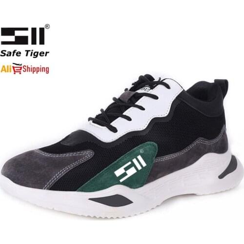 S1P Steel Toe Safety Work Shoes for Men Indestructible Slip Resistant Lightweight Construction Sneakers with Composite Toe