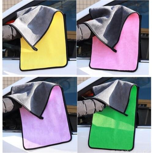 500GSM Soft Car Wash Microfiber Towel Car Cleaning Drying Cloth Hemming Car Care Cloth Detailing Car Wash Towel Wiping Rags