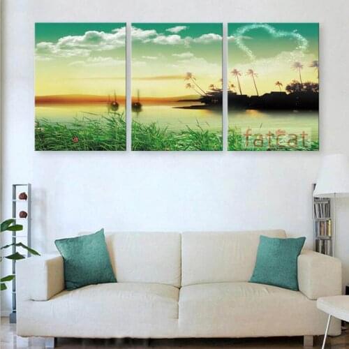 FATCAT Abstract landscape diy 5d diamond painting full square round drill mosaic embroidery triptych kits needlework AE2690