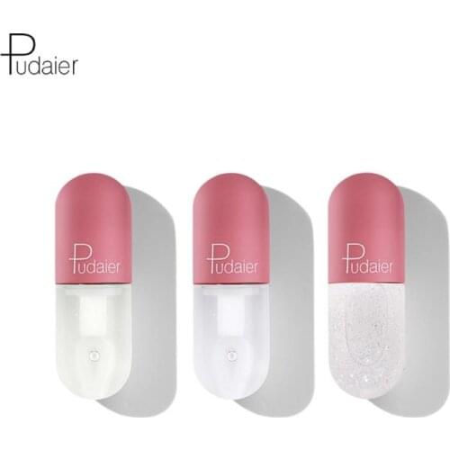 New Capsule Lips Gloss Moisturizer Lip Gloss Long Lasting Sexy Lips Pump Transparent Waterproof Volume Lip Clear Lipgloss T0925