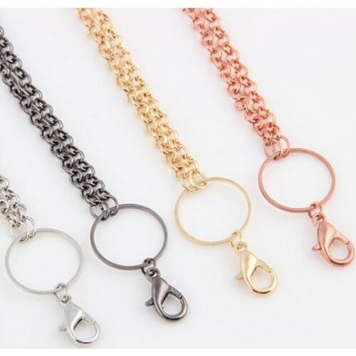 Wholesale 10PCS/lot DIY Alloy Long Chain / Necklace Fit For Magnetic Glass Floating Locket Pendant