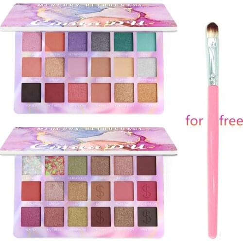 New 18 Color Nude Shining Eyeshadow Palette Makeup Glitter Pigment Smoky Eye Shadow Pallete Waterproof Cosmetics Eye Shadow
