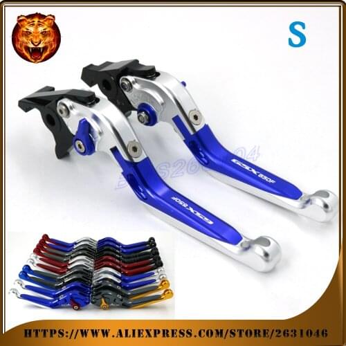 Adjustable Folding Extendable Brake Clutch Lever For SUZUKI GSX650F GSX65 2008 2009 2010 2011 2012 2014 WITH LOGO Motorcycle