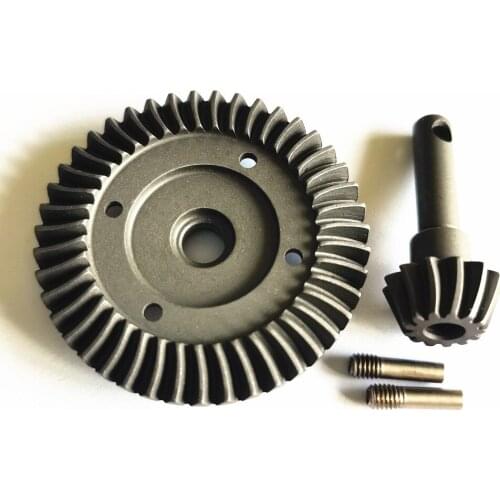 Hard Chrome Steel Helical Spiral Differential Ring/Pinion Gear 43T/13T for Axial 1/10 Yeti RR10 SCX10 Wraith EXO AX30402