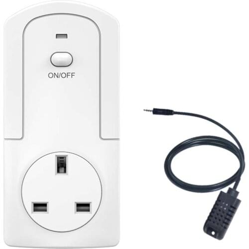 Temperature Controller Smart WiFi Plug Remote Control Thermostat & Humidistat with eWeLink App iOS Thermostat TS-5000-UK 13A