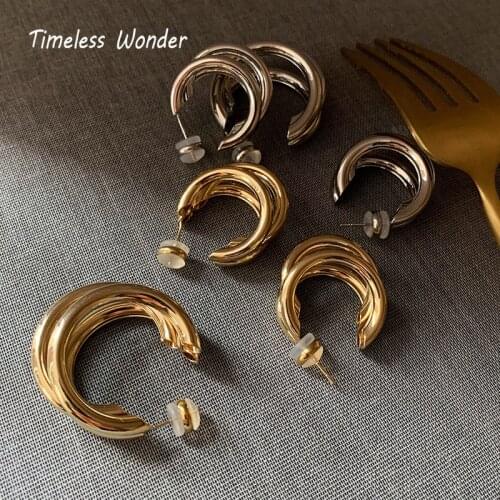 Timeless Wonder Stunning Geo Triple Hoop Earrings Women Jewelry Punk Cocktail Gothic Ins Runway Designer Trendy Egirl Mix 3342
