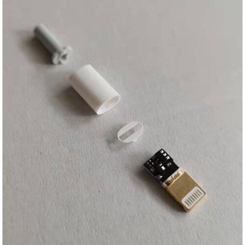 3set Gold Plating Original new For iPhone Lightning Dock charging data plug with shell