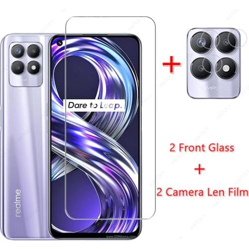 Glass on Realme 8i Tempered Glass for Realme 8i Screen Protector Full Glue Protective Camera Glass for Realme 8i 8s 5G 8 Pro