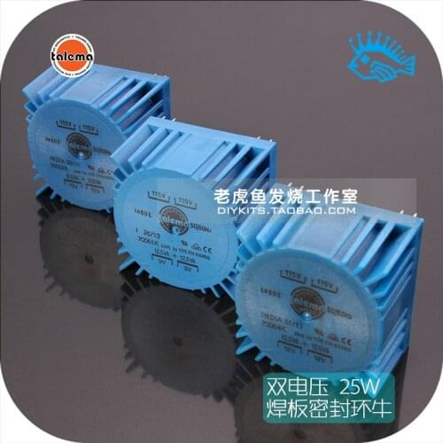 1pcs New 25VA TALEMA Square PCB Welded Plate Sealed Ring Transformer 7V/9V/12V/15V/18V/22V