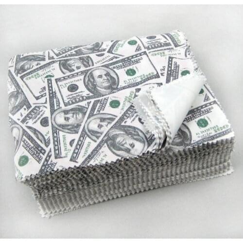 10 Pieces Of Microfiber Dollar Pattern Cleaning Glasses Cloth Anti-Fog Camera Lens Mobile Phone Screen Dust Cloth 175 * 145mm