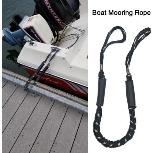 2PCS 4ft Bungee Dock Line Mooring Stretch Rope Quick Docking Boat Bungee Dock Line Stretching Mooring Rope For Boat Accessories