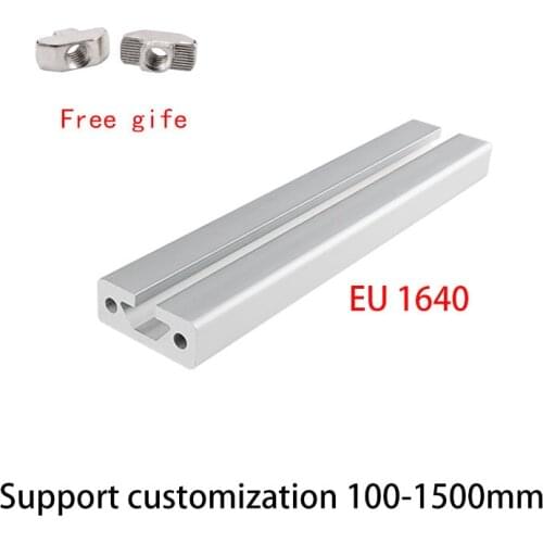 2pcs 1640 Aluminum Profile European Frame Standard Extrusion Frame 100mm-1200mm Anodized Linear Guides For CNC 3D Printer Parts