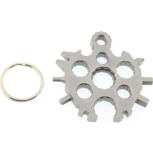 20 In 1 Multi-Functional Stainless Steel Snow Shape Flat Cross Head Screwdriver Allen Keys Spanner For Backpack