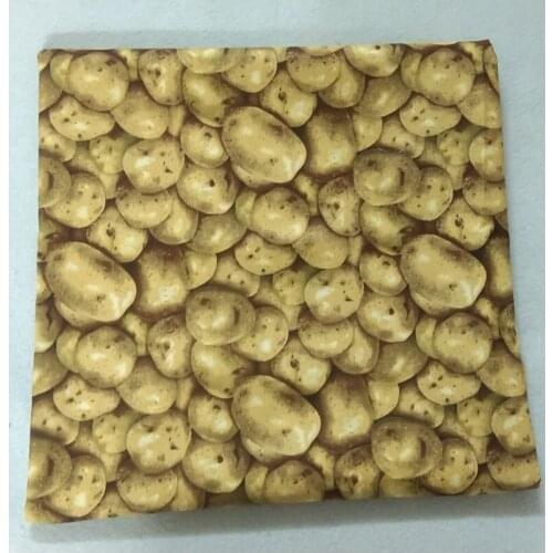 200x105cm Vivid Potato Printed Cotton Fabric Food Fabric Patchwork Cloth Bag Home Decor