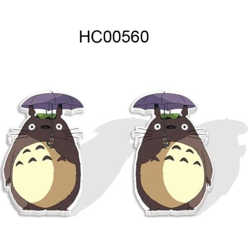 2021 Trend My Neighbor Totoro Cartoon Character Dangle Earrings for Teens Acrylic Hook Drop Women Earrings
