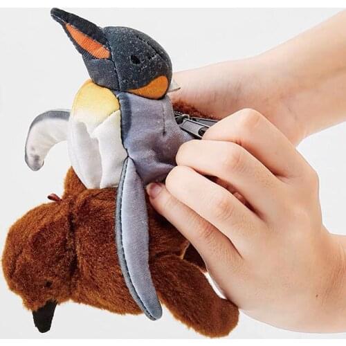 3 in 1 Penguin Plush Toy Reversible Penguin Growth Plush Keychain Change Process of Penguin Birth Aquarium Penguin Stuffed Anima