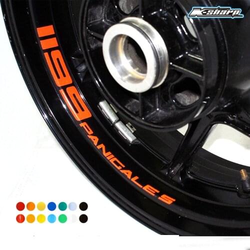 8 X custon inner rim decals wheel reflective sign Stickers stripes FIT DUCATI 1199 PANICALES