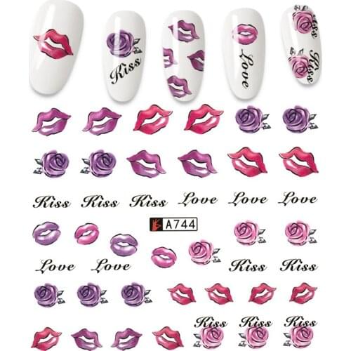 AMGK Design Flamingo Fruit/Flower Series Nail Polish Applique Dreamcatcher Pattern Transfer Sticker Nail Decoration