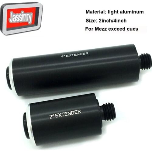 Free shipping Black 2inch light aluminum Billiard cue extenders for Mezz Exceed 4inch Pool cue extensions high quality