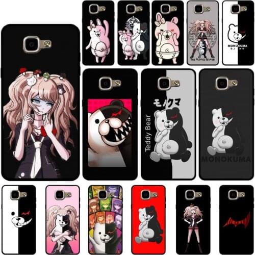 YNDFCNB Danganronpa Monokuma Black Cell Phone Case for Samsung A6 A8 Plus A7 A9 A20 A20S A30 A30S A40 A50 A70