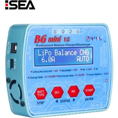 HTRC iMax B6 Mini V2 80W 7A Digital RC Battery Balance Charger With Adapter PB Lipo Lihv LiIon LiFe NiCd NiMH Battery Discharger