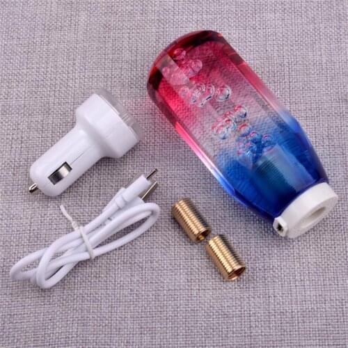 CITALL Universal 10cm Crystal Bubble Gear Stick Shift Lever Shifter Knob Purple Blue Fit For Manual transmission vehicles