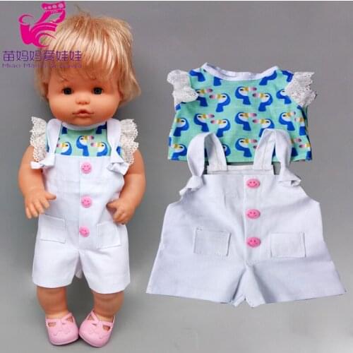 17inch baby doll Clothes Overalls Fit 40cm 38cm Doll Nenuco Ropa y su Hermanita coat pants