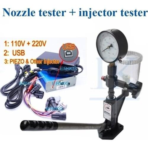 ERIKC Protable CRI800 Injector Tester Tool S60H Fuel Injector Nozzle Tester Validator Electromagnetic Piezo Common Rail