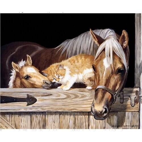 Cute Horse New Arrival Needlework Crafts Diy Diamond Painting Cross Stitch Square Diamond Emboridery Fashion Home Decorative