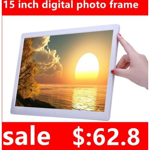 New 15/14 inch Screen LED Backlight HD 1280*800 Digital Photo Frame Electronic Album Picture Music Movie Full Function Good Gift