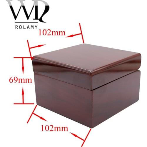 Rolamy Wholesale Fashion Luxury Wood Watch Box Jewelry Storage Case Gift Box With Pillow For Rolex Omega IWC Breitling Tudor