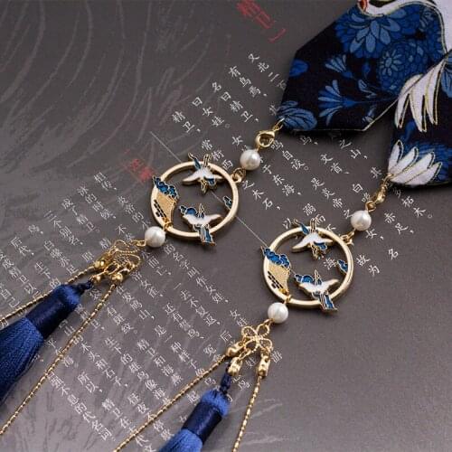 Origional Ancient Style Hanfu Tassled Hair Band Chinese Style Bandeau Streamer Headwear Vintage Headband Hair Accessories Origio