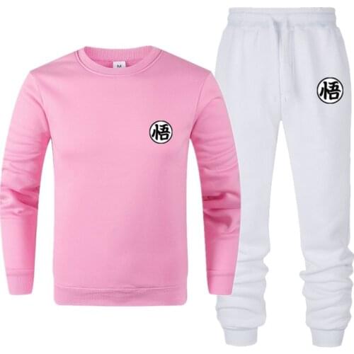 Autumn Winter 2 Piece Set Women Hoodie Pants Printed Dragon WU Korean hoodie Sweatshirt Trousers With Pockets Tracksuit Suits