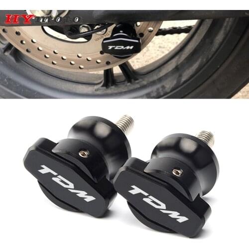 Motorcycle Swingarm Sliders Spools 2PCS 6MM CNC Stand Screw Paddock For YAMAHA TDM 850 TDM850 1991-2020 TDM 900 TDM900 2004-2015