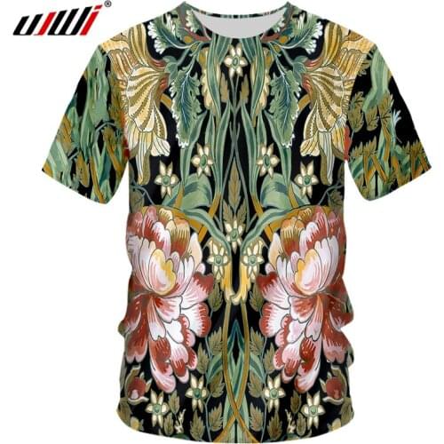 UJWI Fashion Man O Neck Tshirt 3D Flower Leaf Plant Funny T-shirt Streetwear Mens Tee Shirt Oversized Tracksuit