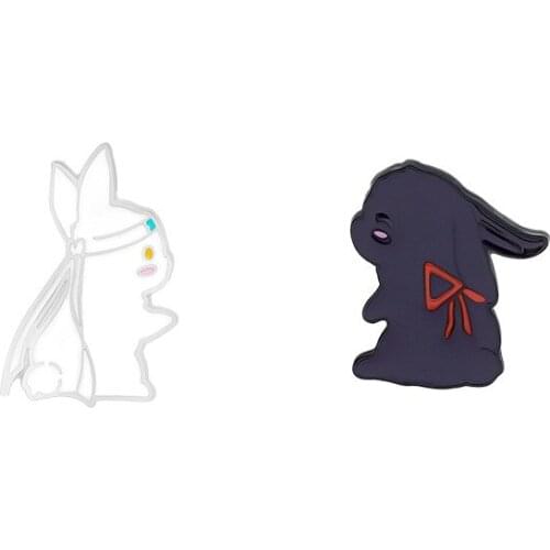 Cute Rabbit Series Enamel Pin Cartoon Animal Brooches for Women Backpacks Lapel Pin Metal Badge Jewelry Gifts 2021 Wholesale